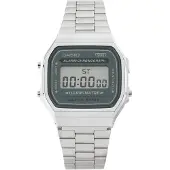 Casio A168WA-3AYES Vintage Digital Uhr Hellgrau Uni