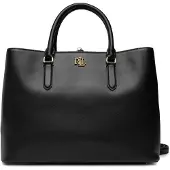Lauren Accesorios für Damen. 431876724004 Leder Tragetasche Satchel Marcy aus schwarzem Leder (OSFA), Lässig