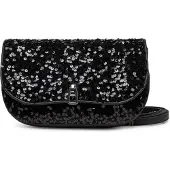 Coccinelle Cross Body Bag In Black Sequin Größe: OS | Clutches Outlet | Damen | Schwarz