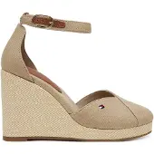 Tommy Hilfiger Halbschuhe Flag High Wedge Espad Closed Toe FW0FW08494 Beige 41
