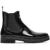 HUGO für Damen. 50498397 Gummistiefel im Chelsea-Stil schwarz (38), Wohnung, Keine, Lässig, Wasserdicht