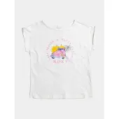 Roxy T-Shirt Trouble Fr Me A Tees ERGZT03994 Weiß Regular Fit