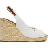 Tommy Hilfiger Espadrilles Flag High Wedge Espad Slingback FW0FW08597 Weiß