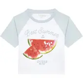 GUESS T-Shirt J5GI06 K8HM4 Weiß Boxy Fit