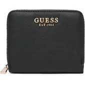GUESS Damen Geldbörse Schwarz: Praktische Brieftasche mit Reißverschluss