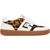 GUESS Nochee2 Sneaker für Damen in Weiß mit Leopardenmuster – Größe 4 UK – 37 EU – 6,5 US / Leopardenmuster