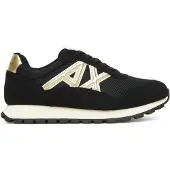 Armani Exchange für Damen. XW002150AF19388MC077 Turnschuhe Ax schwarz (36), Wohnung, Schnürsenkel, Lässig
