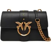Pinko Umhängetasche Schultertasche Love One Mini ST. CL. Nero - Antique Gold schwarz