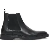BOSS Chelsea Boots aus poliertem Leder mit Signature-Naht Grösse 43