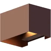 Calex Venice Wandleuchte, für Außen & Innen, warmweißes Up & Down Licht, einstellbarer Lichtstrahl, wasserdicht, Rostfarbe