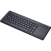 Renkforce MT-1006 Funk Tastatur, Touchpad Deutsch, QWERTZ Schwarz Integriertes Touchpad, Maustasten, Multimediatasten