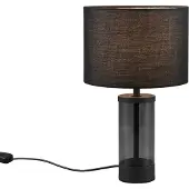 TRIO Leuchten Tischleuchte Grazia E14, schwarz, Metall/Glas