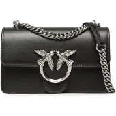 Pinko Umhängetasche Love One Mini DC Black - Old Silver schwarz