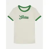 GUESS T-Shirt J5RI11 K6YW4 Écru Regular Fit 140