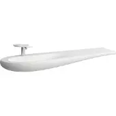 Laufen Alessi one Waschtisch, unterbaufähig, 1 Hahnloch mittig, mit Überlauf, 1600x500, H8149717571041, Farbe: Weiß Matt