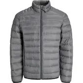 Jack & Jones 12280971_176_S, Puffer, Uni, Erwachsener, Reißverschluss, Nylon, Grau
