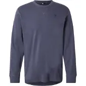 G-Star Longsleeve "Nifous R", Herren, Gr. S, grau (india ink), Jersey, Obermaterial: 100% Baumwolle, unifarben, regular fit, Rundhals, Rippbündchen, Shirts Longsleeve, mit geripptem Einsatz vorne