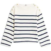 Tommy Hilfiger Langarmshirt LWK GOLD BUTTON BOAT-NK LS TEE damen