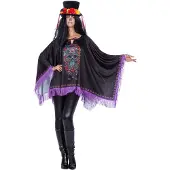 Coppens Dia de los Muertos Poncho mit Neon-Skull