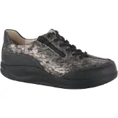 Finn Comfort Halbschuh Otaru 2913-902984, Finnamic Abrollsohle, Glattleder, Schwarz - Bronze, Weiche Fußbettung zum Wechseln 42