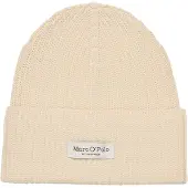 Marc O'Polo Marc OPolo Beanie breiter Umschlag, Markenlabel, Rippstrick