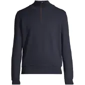 Gant für Herren. 2068028 Sacker Rib halber Reißverschluss navy Sweatshirt (L), Lässig, Baumwolle, Marine