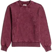 G-Star für Damen. D27173-D969-H732 Washed A Line Script Sweatshirt kastanienbraun (M), Lässig, Baumwolle, Kurzarm