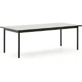 Natur24 Outdoor-Tisch Maurina 101 x 223 x 76 cmm Stahl Zement Keramik Weiß Grün