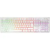 Mars Gaming MCPWXWES, Kabellos, RF kabellos + USB, Membran Key Switch, QWERTY, RGB-LED, Weiß
