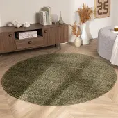 NATURL. Einfarbiger Teppich Rund - Wish Grün Ø 200cm