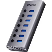 UNITEK H1314A01-EU, USB Typ-C, USB 3.2 Gen 1 (3.1 Gen 1) Type-A, 5000 Mbit/s, Grau, Gleichstrom, 12 V