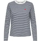 JDY Longsleeve in Weiß/ Dunkelblau - S
