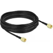 DeLOCK Antennenkabel RP-SMA Stecker zu RP-SMA Stecker LMR/CFD100 10 m low loss