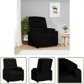 The Living Store Relaxsessel Schwarz Kunstleder