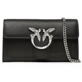 Pinko Umhängetasche Clutch Love One Wallet C Black - Old Silver schwarz