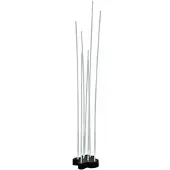 Artemide Architectural Reeds IP67 LED-Stehleuchte 1tlg, alu / grau / zink, Edelstahl, Modern