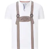 Jan Vanderstorm T-Shirt "T-Shirt KELBY", Herren, Gr. XXL, weiß, Obermaterial: 100% Baumwolle CO., comfort fit normal, Serafino, Shirts T-Shirt, im Oktoberfest-Stil