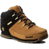 Timberland Schnürboots "EURO SPRINT - MID LACE BOOT", Jungen, Gr. 38, gelb (wheat, schwarz), Leder, Schuhe Schnürboots, Winterstiefel, Schnürstiefel, Winterschuhe