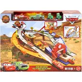 Mattel Cars - Radiator Springs Race & Rescue Rescue Road Raceway Playset With 4 Toy Cars (JFL57)