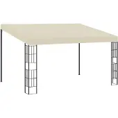 Syfax Wand-Pavillon 3x4 m Creme Stoff