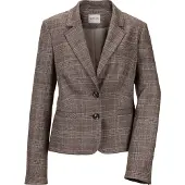 MADELEINE Glencheckblazer mit Stretchkomfort in cappuccino / taupe | Gr.: 42