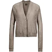 MADELEINE Strickjacke "Strickjacke Kurze Ajour-Strickjacke mit Knöpfen"