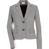 MADELEINE Taillierter Kurzblazer mit Stretch in steingrau / wollweiß | Gr.: 42