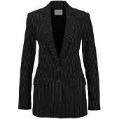 MADELEINE Eleganter, taillierter Blazer in schwarz / wollweiß | Gr.: 44