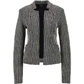 MADELEINE Moderner Jerseyblazer mit Struktur in schwarz / wollweiß | Gr.: 38