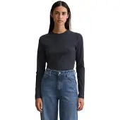 Marc o'polo Marc OPolo DENIM Langarmshirt Rundhalsausschnitt, slim fit, Bio-Baumwolle