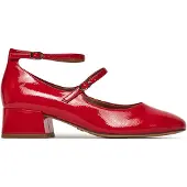 Tamaris Damen Pumps Lack Riemchenpumps Fesselriemen Blockabsatz 1-22331-44, Größe:39 EU, Farbe:Rot