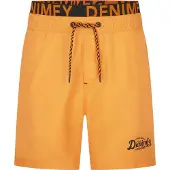 DENIMFY Badehose Herren Lang Badeshorts Doppelter Bund DFNeo - Shiny Orange - XXL