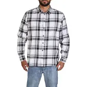 DENIMFY Flanellhemd Herren langarm Kariert Regular Fit DFDean Regular Fit Schwarz S
