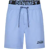 DENIMFY Badehose Herren Lang Badeshorts Doppelter Bund DFNeo - Maya Blue - 5XL